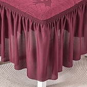 billiga Fåtöljskydd och armlöst stoltäckning-stolsöverdrag med kjolfåll elegant och snygg design mjukt och slitstarkt tyg perfekt för matsal eller speciella tillfällen ger fullt stolskydd lätt att installera och maskintvättbar
