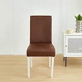 abordables Housse de chaise-Housse de chaise de salle à manger résistante à l&#039;eau pour salle à manger, cuisine, mariage, hôtel, banquet, restaurant - Housses de chaise élastiques anti-salissures, durables et faciles à nettoyer, parfaites