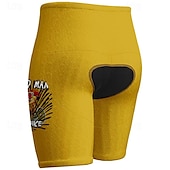 billige Shorts, tights og bukser for menn-Herre Sykkelshorts Sykkel Shorts Slank Fasong sport Grafisk Pustende Hurtigtørkende Høy Elastisitet Bekvem Gul Rosa Klær Sykkelklær