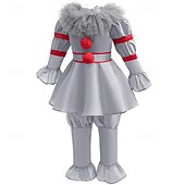 levne Dětské kostýmy-To Klaun Pennywise Karnevalový kostým Šaty Kostým Dětské Dívčí Strašidelný kostým Výkon Karneval Jednoduchý karnevalový kostým