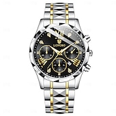 Χαμηλού Κόστους Ρολόγια Quartz-Ρολόι Quartz LONGBO Ανδρικό Μόδα Επιχειρηματικό Ρολόι Χεριού Λαμπερό Ημερολόγιο Αδιάβροχο Διακόσμηση Ρολόι Ατσαλιού