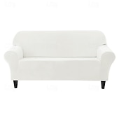 baratos Cobertura de Sofa-capa completa de veludo para sofá capa de sofá pelúcia e extensível tecido macio e durável com tudo incluído - fácil de instalar limpo - perfeito para proteger e melhorar seu sofá