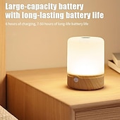 billiga Smarta lampor-RGB LED Smart Light Touch Table Lamp Desktop Colorful Motion Sensor Night Light Portable Rechargeable Bedside Table Lamp Nightstand Kids Night Light Bedroom Living Room