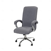 abordables Funda de silla-Fundas para sillas de oficina, funda elástica resistente al agua para silla de computadora con cremallera duradera, ajuste universal, silla con respaldo alto de estilo moderno y simplista