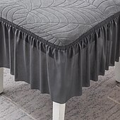 baratos Capa de cadeira-conjunto de capas de cadeira ajustáveis resistentes à água sala de jantar elástica jacquard elastano capa de assento removível capa de cadeiras de encosto alto
