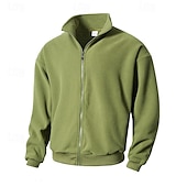 economico Softshell, pile e giacche da escursionismo-Per uomo Giubbino da escursione Giacca in pile da escursione Inverno All&#039;aperto Caldo Morbido Comodo Giacche in pile Cerniera intera Scalate Campeggio / Escursionismo / Speleologia Viaggi Nero Verde