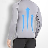 voordelige Hardloop T-shirts en Tanktops-Voor heren Compressieshirt Atletisch shirt Gymshirt Fitnessshirt Lange mouw T-shirt Casual Sportkleding Ademend Sneldrogend Zacht Fitness Sportschooltraining Hardlopen Sportkleding Sportkleding Zwart