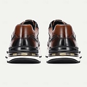 cheap Premium Leather Sneakers-Men&#039;s Premium Leather Casual Sneakers - Cowhide, Stylish and Comfortable Low-Top Shoes with Breathable Design for Everyday Wear