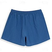 cheap Holiday-Men&#039;s Shorts Linen Shorts Summer Shorts Beach Shorts Drawstring Elastic Waist Straight Leg Plain Comfort Breathable Above Knee Casual Daily Holiday Fashion Classic Style Black White