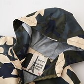 abordables Manteaux et vestes-Garçons 3D Couleur Unie Camouflage Manteau Vêtements d&#039;extérieur manche longue Automne Hiver Mode Basique Petits enfants (4-7 ans) 4-7 ans À capuche Extérieur Occasionnel Quotidien Coupe régulière