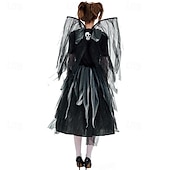 preiswerte Schädel &amp; Knochen-Skelett Totenkopf Kleid Cosplay Kostüm Erwachsene Damen Gruseliges Kostüm Party / Abend Karneval Einfaches Karnevalskostüm