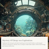 お買い得  オーシャンビーチのタペストリー-潜水艦キャビン海中タペストリー壁アート大型タペストリー壁画装飾写真の背景ブランケットカーテンホームベッドルームリビングルーム装飾