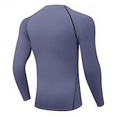 voordelige Hardloop T-shirts en Tanktops-Voor heren Compressieshirt Atletisch shirt Gymshirt Fitnessshirt Lange mouw T-shirt Casual Sportkleding Ademend Sneldrogend Zacht Fitness Sportschooltraining Hardlopen Sportkleding Sportkleding Zwart