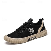 cheap Men&#039;s Slip-ons &amp; Loafers-Men&#039;s Casual Green Canvas Sneakers - Lightweight Lace-Up Walking Shoes for Everyday Wear