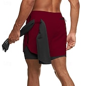 levne Běžecké šortky-Pánské Koşu Şortları Kraťasy na tělocvik Tepláky Kapsy Šňůrky 2 v 1 Elastický pas Kraťasy Venkovní Sporty a outdoor Sportovní Rychleschnoucí Lehká váha Yumuşak Maratón Běh Cvičení Na míru sportovn