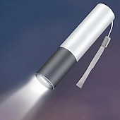 お買い得  懐中電灯-ポータブルミニ LED 懐中電灯、LED トーチ充電式 3 つの照明モード防水格納式強力ライトトーチ屋外ズームトーチ