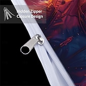 cheap Duvet Cover Sets-Cyberpunk Style Sci-Fi Animal Duvet Cover Set Includes Duvet Cover and Pillowcases Futuristic and Vibrant Design Soft and Durable Fabric Perfect for Adding an Edgy Touch to Your Bedroom Decor