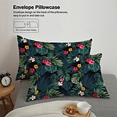 economico Set copripiumino-copripiumino con piante tropicali - include copripiumino e federe - design botanico lussureggiante e vivace - tessuto morbido e confortevole - perfetto per aggiungere un tocco rinfrescante all&#039;arredamento della tua camera da letto