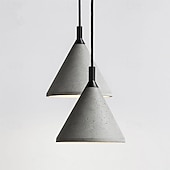 cheap Pendant Lights-Industrial Cement Pendant Light Retro Loft Ceiling Hanging Lamp Dining Room Aisle Coffee Bar Kitchen Island Pendant Lamps E27 Grey Lamp Fixture Height Adjustable
