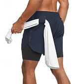 levne Běžecké šortky-Pánské Koşu Şortları Kraťasy na tělocvik Tepláky Kapsy Šňůrky 2 v 1 Elastický pas Kraťasy Venkovní Sporty a outdoor Sportovní Rychleschnoucí Lehká váha Yumuşak Maratón Běh Cvičení Na míru sportovn