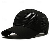 billiga Baseballkeps herr-Herr Basebollkeps Solhatt Trucker Hat Svart Vit Polyester Mode Ledigt Gata Dagligen Slät Justerbara Solskyddskräm Andningsfunktion