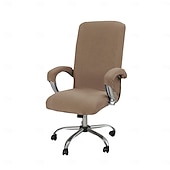 abordables Funda de silla-Fundas para sillas de oficina, funda elástica resistente al agua para silla de computadora con cremallera duradera, ajuste universal, silla con respaldo alto de estilo moderno y simplista