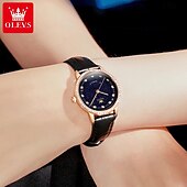 baratos Relógios Quartz-OLEVS Feminino Relógios de Quartzo Moda Relógio Casual Relógio de Pulso IMPERMEÁVEL Decoração Couro Assista
