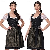 voordelige Dirndl-Oktoberfest Jurken Dirndl Trachtenkleider hulp in de huishouding Duits München Weiden Dames Doek in traditionele stijl Hemd Kleding