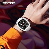 cheap Digital Watches-SANDA Men Digital Watch Outdoor Sports Fashion Wristwatch Luminous Stopwatch Alarm Clock Countdown Silicone Gel Watch