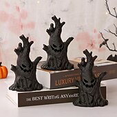 voordelige Halloween Prop Verlichting-Halloween gejaagd huis licht decoratie licht spookstronk nachtlampje grimas led elektronisch kaarslicht halloween party thuis scène lay-out 1/3 stuks
