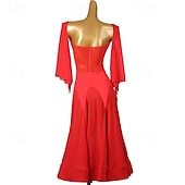 voordelige Ballroom danskleding-Ballroomdansen Kleding Gesplitst Dames Prestatie Feest Lange mouw Chiffon Netstof Spandex
