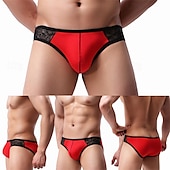 cheap Men&#039;s Briefs Underwear-Men&#039;s 1 PCS Boxers Underwear Boxer Shorts Nylon Breathable Soft Comfortable Plain Mid Rise Black White