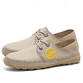 baratos Ténis para Homem-sapatos casuais masculinos de malha leve e respirável – mocassins confortáveis para atividades ao ar livre no verão