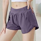 halpa Joogahousut ja pyöräilijät-Naisten Urheilushortsit Joogasortsit Harjoitteluhousut puhelimen taskulla Jooga Kuntosaliharjoitus Pilates Shortsit Musta Sininen Purppura Urheilu Urheiluvaatteet Elastinen Ohut