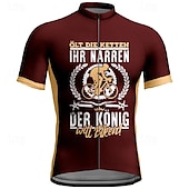 رخيصةأون قمصان رجالية-رجالي جورسيه الدراجة مطبوعة بأحرف وأرقام كم قصير الدراجة تي شيرت جورسيه مع 3 جيوب خلفية دراجة جبلية سريع جاف تصميم تشريحي تفتيل متنفس رياضات بورجوندي ملابس