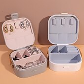 billige Lagring og oppbevaring-reise smykker arrangør for kvinner jenter, trendy reise smykker etui, bærbar ring halskjede arrangør øredobber boks liten smykke arrangør, reise esse-ntials reise tilbehør for kvinner jenter,