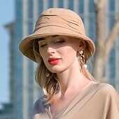 economico Cappelli per feste-cappelli cappello a secchiello in cotone cappello floscio cappello da sole casual vacanza semplice classico con copricapo con giunture di colore puro