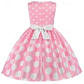 preiswerte Partykleider-Mädchen&#039; 3D Stelle Party Kleid Ärmellos Sommer Leistung Party Geburtstag Prinzessin Schön Süß kinderkleidung 4-12 Jahre abendkleider Schaukelkleid A Linie Kleid Midi Regular Fit