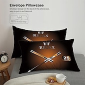 economico Set copripiumino-set copripiumino con stampa di lancette metalliche - include copripiumino e federe - design unico ed elegante - tessuto morbido e confortevole - perfetto per l&#039;arredamento moderno della camera da