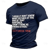 cheap Men&#039;s Graphic T Shirt-Mens Funny Graphic T-Shirt: &#039;I Don&#039;t Know What He Said... Fact Check: True&#039; Humorous Office Communication Short Sleeve