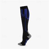 abordables Calcetines de running-Calcetines de compresión Calcetines Deportivos Calcetines para correr 1 Par Bloque de Color Hombre Calcetines de tubo A prueba de resbalones Transpirable Reductor del Sudor Cómodo Entrenamiento de
