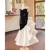 preiswerte Partykleider-Mädchen' 3D Feste Farbe Party Kleid Ärmellos Sommer Leistung Party Geburtstag Prinzessin Schön Süß kinderkleidung 4-12 Jahre abendkleider Maxi Regular Fit