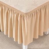 billiga Fåtöljskydd och armlöst stoltäckning-stolsöverdrag med kjolfåll elegant och snygg design mjukt och slitstarkt tyg perfekt för matsal eller speciella tillfällen ger fullt stolskydd lätt att installera och maskintvättbar