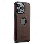 お買い得  iPhone用ケース-電話 ケース 用途 iPhone 16 iPhone 15 プロマックスプラス iPhone 14 13 12 Pro Max Plus バックカバー ワイヤレス充電をサポート 耐衝撃 レトロ風 TPU PUレザー