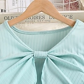 economico Completi per bambine-2 pezzi Bambino Da ragazza Farfalla All&#039;americana Abiti eleganti Impostato Manica corta Di tendenza Scuola 7-13 anni Estate Blu