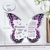 economico Forniture per eventi e feste-piatto decorativo in acrilico a forma di farfalla - regalo perfetto per nonna, zie, sorelle e mamma - ideale per compleanni, Natale, festa della mamma e Ringraziamento
