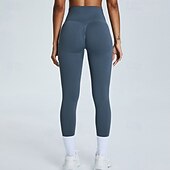 halpa Jooga-leggingsit ja sukkahousut-Naisten Joogahousut Jooga leggingsit Elastinen vyötärönauha Korka vyötärö Pilates Kuntosaliharjoitus Treenata Pyöräily Sukkahousut Yhtenäinen väri Musta Keltainen Pinkki Urheilu Urheiluvaatteet