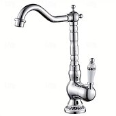 cheap Bathroom Sink Faucets-Bathroom Sink Faucet - Waterfall Electroplated Centerset Single Handle One HoleBath Taps