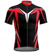 abordables Maillots pour hommes-Homme Maillot Velo Cyclisme Manche Courte Cyclisme Tee-shirt Maillot Top avec 3 poches arrière VTT Vélo tout terrain Respirable Séchage rapide Jaune Rouge Bleu Bloc de couleur Des sports Vêtement