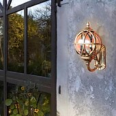 economico applique da esterno-Liruxun illuminazione esterna sferica lampade da parete per esterni luci a pilastro lampada a testa a colonna luce paesaggistica lampada a pilastro da giardino impermeabile a led